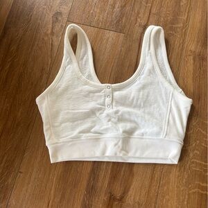 White Sleeveless Crop Top